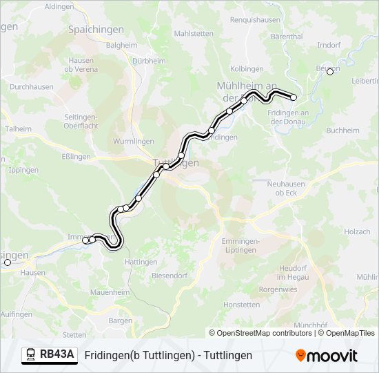 RB43A Train Line Map