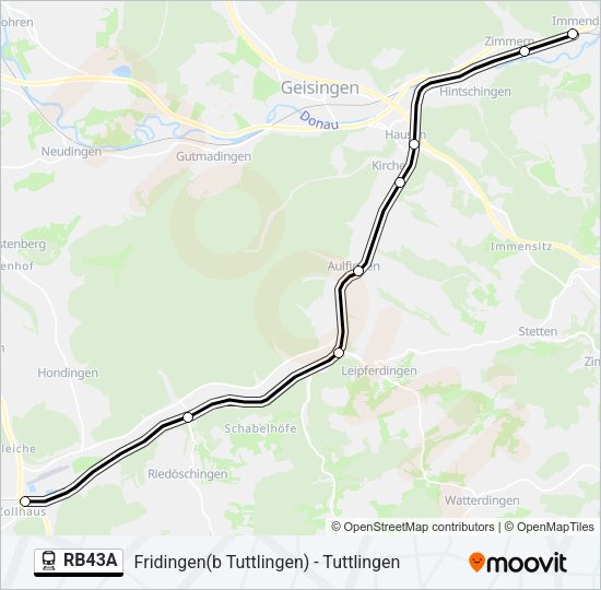 RB43A Train Line Map
