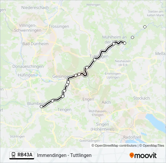 RB43A Train Line Map