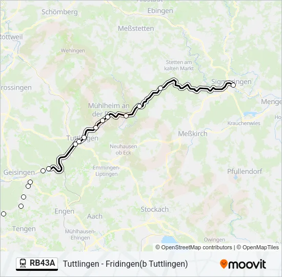 RB43A Train Line Map