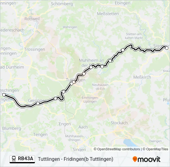 RB43A Train Line Map