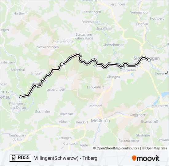 RB55 Train Line Map