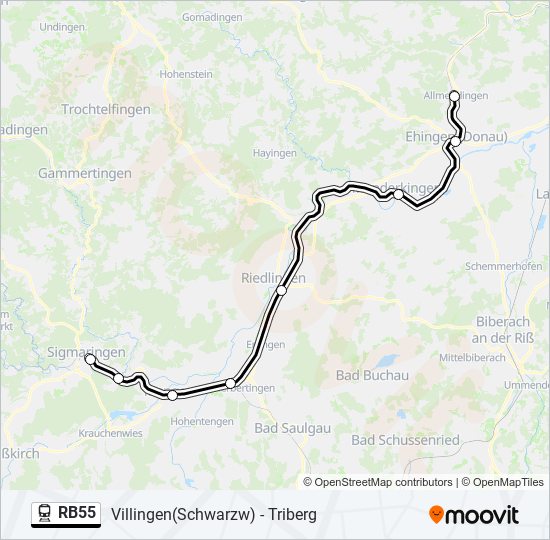 RB55 Train Line Map