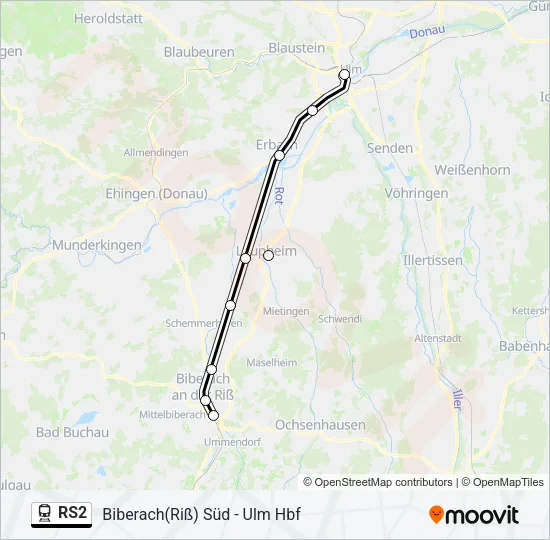 RS2 Train Line Map