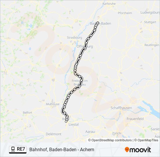 RE7 Train Line Map