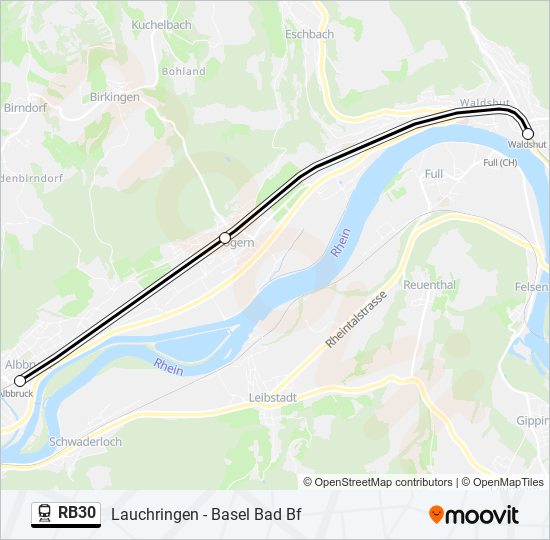 RB30 train Line Map