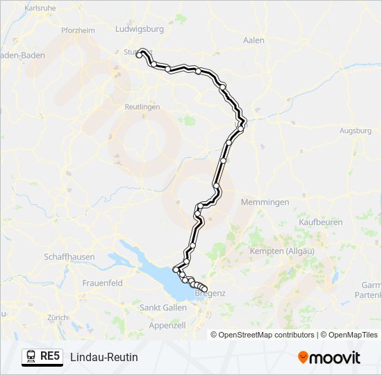 RE5 Train Line Map