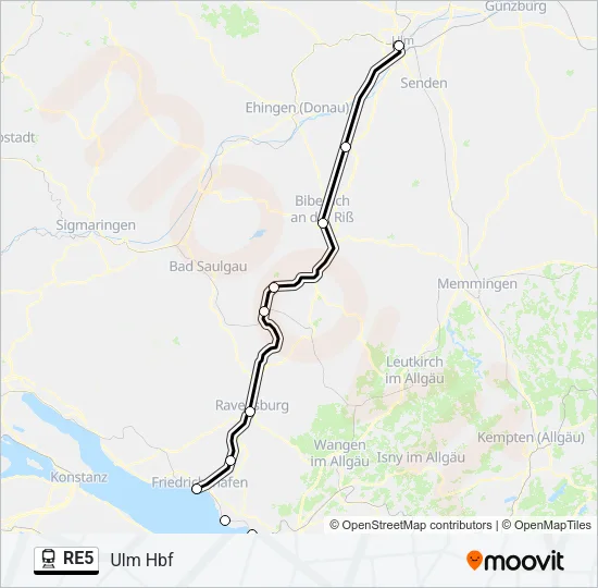 RE5 Train Line Map
