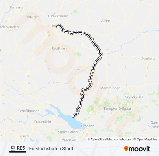 RE5 Train Line Map