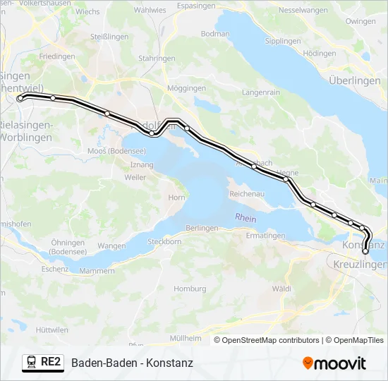 RE2 Train Line Map
