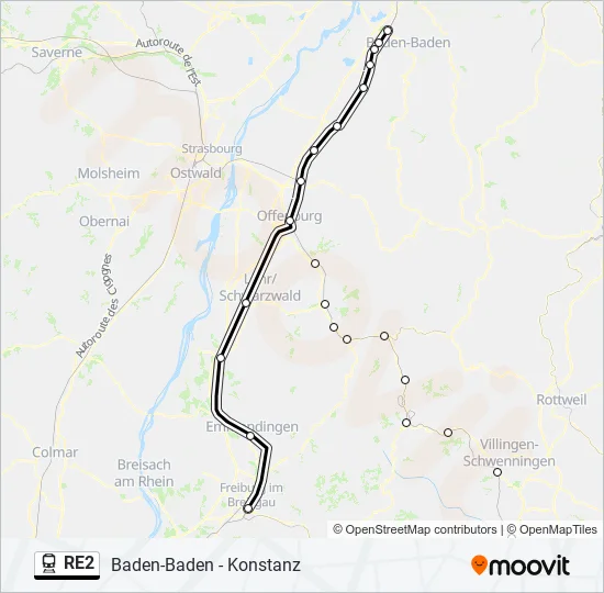 RE2 Train Line Map