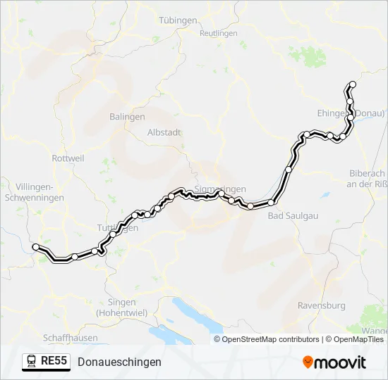 RE55 Train Line Map