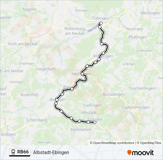RB66 Train Line Map