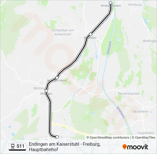 S11 Train Line Map
