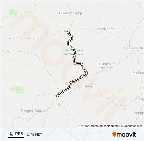 RS5 Train Line Map