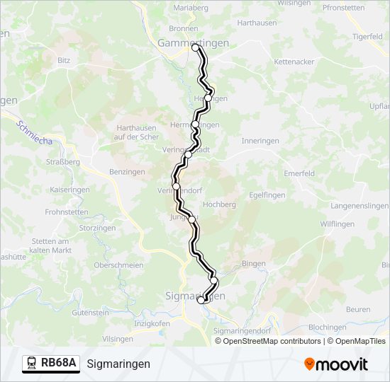 RB68A Train Line Map