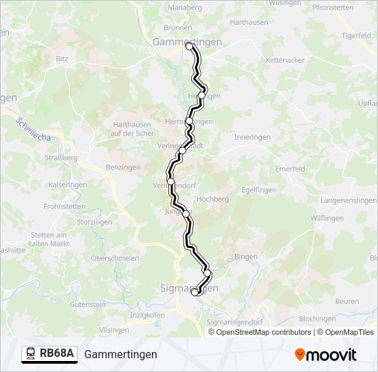 RB68A Train Line Map