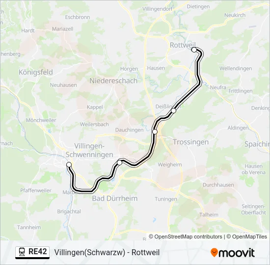 RE42 Train Line Map