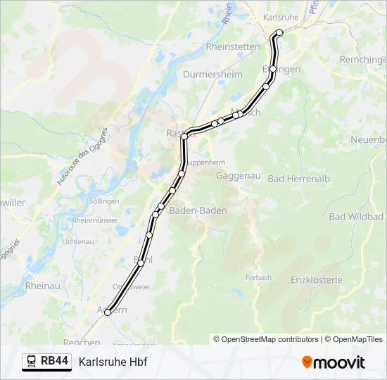 RB44 Train Line Map