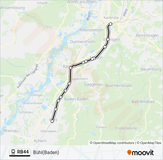RB44 Train Line Map