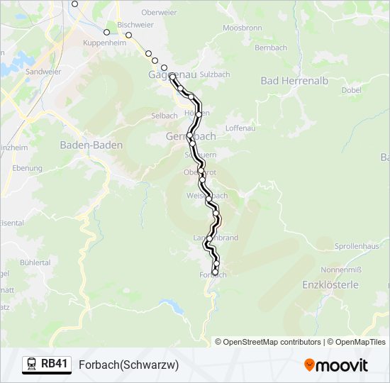 RB41 Train Line Map