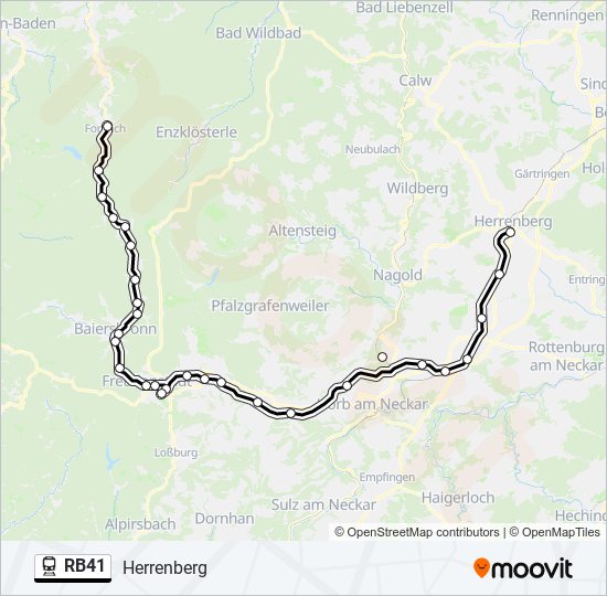 RB41 Train Line Map