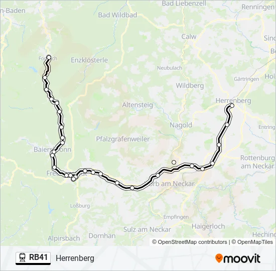 RB41 Train Line Map
