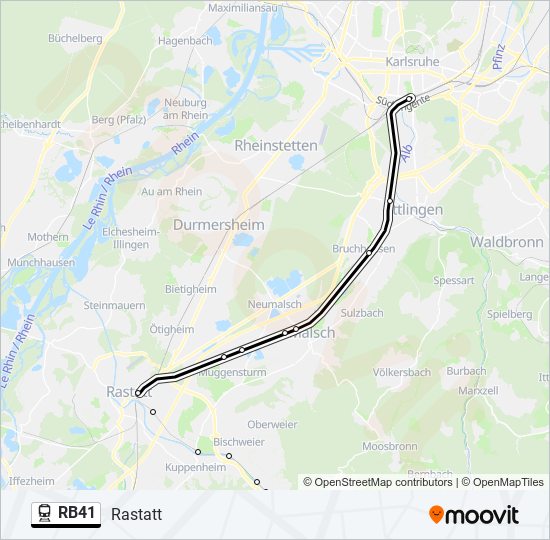 RB41 Train Line Map