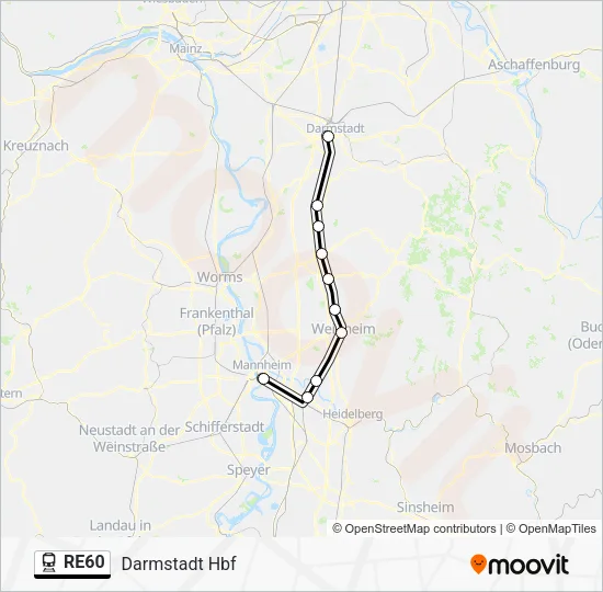 RE60 Train Line Map