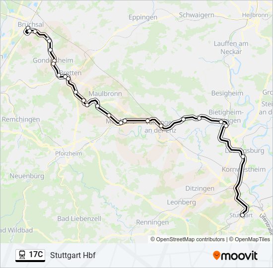 17C Train Line Map