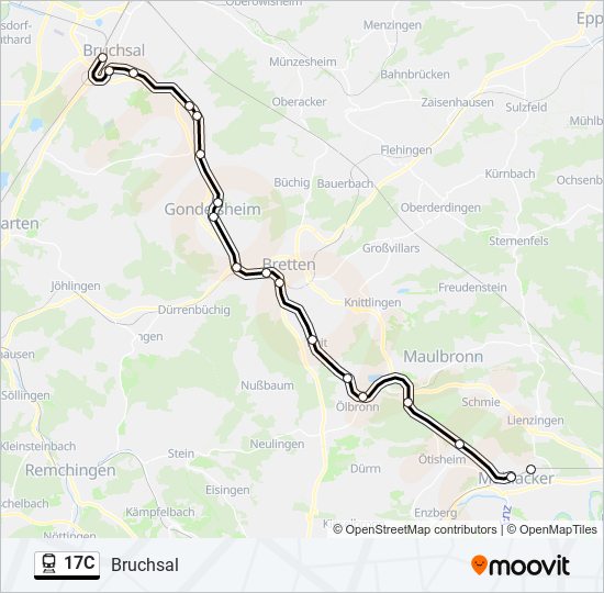 17C Train Line Map