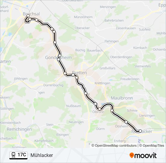 17C Train Line Map