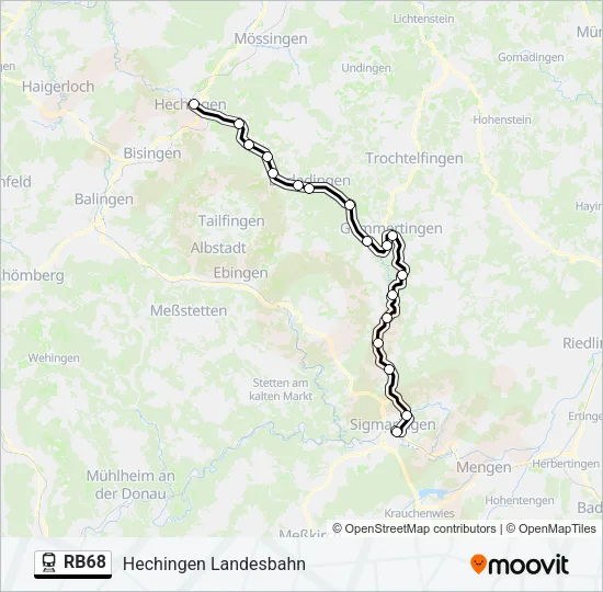 RB68 Train Line Map