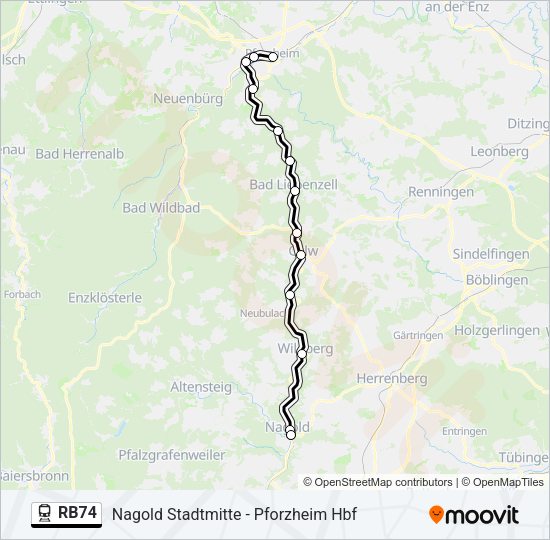 RB74 Train Line Map