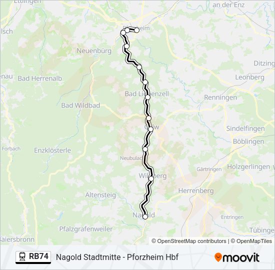 RB74 Train Line Map