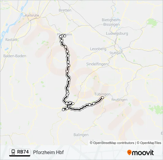 RB74 Train Line Map