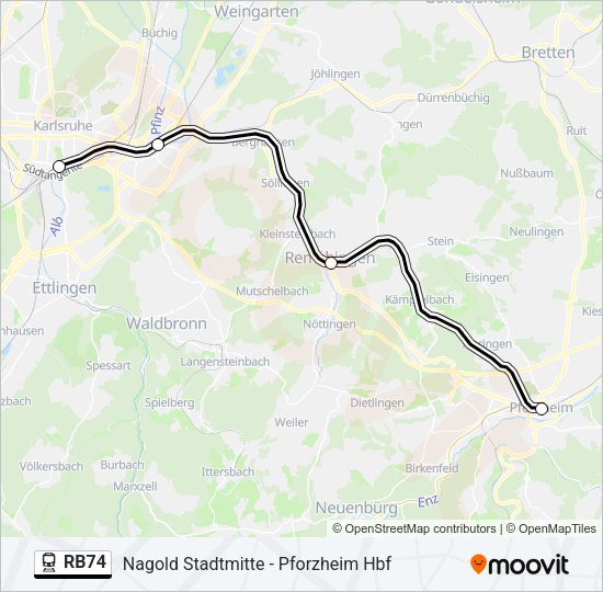 RB74 Train Line Map