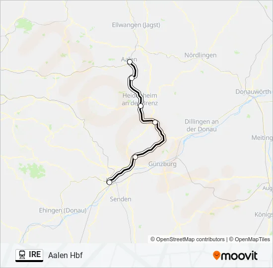IRE Train Line Map