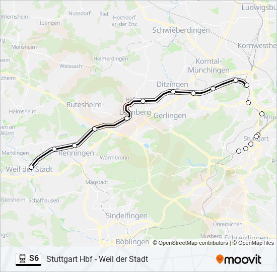 S6 train Line Map