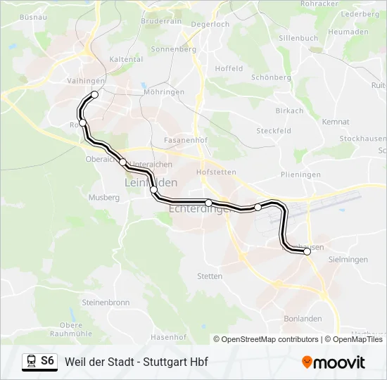 S6 Train Line Map