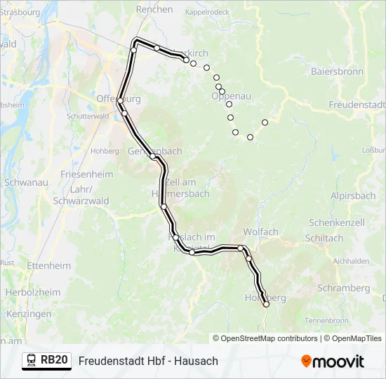 RB20 Train Line Map