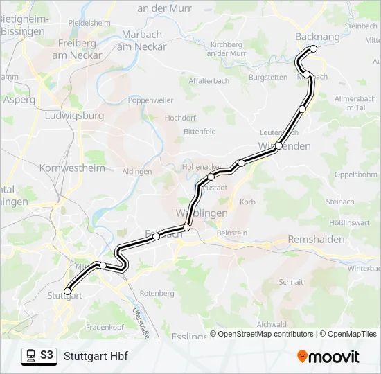 S3 Train Line Map