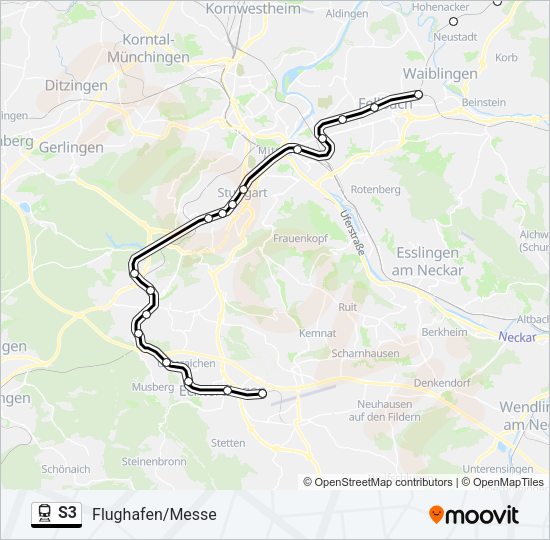 S3 Train Line Map