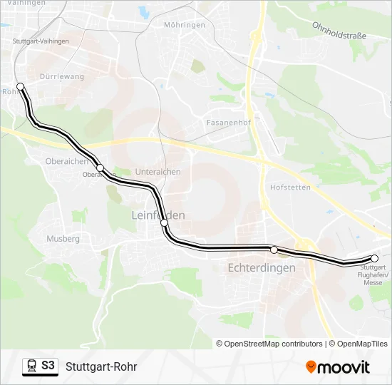 Поезд S3: карта маршрута