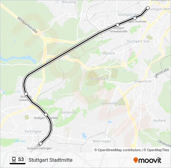 S3 Train Line Map