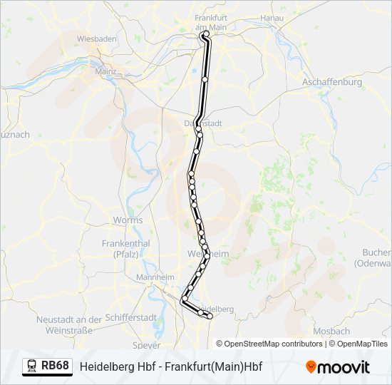 RB68 Train Line Map