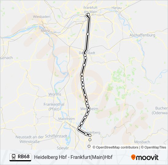 RB68 Train Line Map