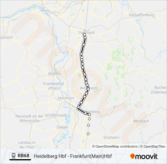 RB68 Train Line Map
