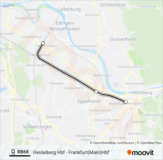 RB68 Train Line Map