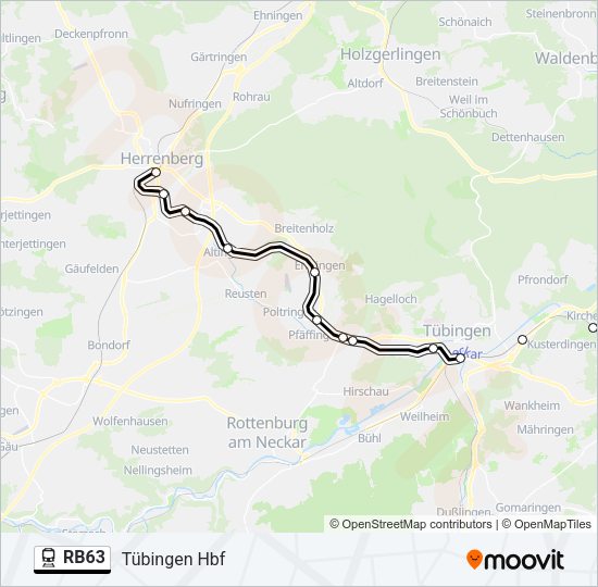 RB63 Train Line Map
